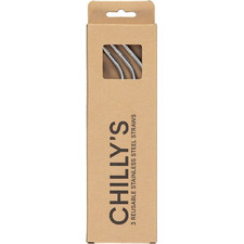 Chilly's Ανοξείδωτα Επαναχρησιμοποιούμενα Καλαμάκια 3 τεμ