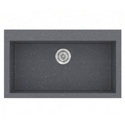 Sanitec Classic 333 Υποκαθήμενος Νεροχύτης Γρανίτη Ματ Metallic Silver 79x50cm