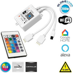 GloboStar Ασύρματο RGB Controller Wi-Fi με Τηλεχειριστήριο 73411Κωδικός: 27274600