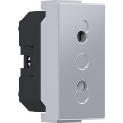 Acaelec Modys Πρίζα Διπολική Ασφαλείας 2P 10A 250VAC IP20 Ασημί (10101312526)