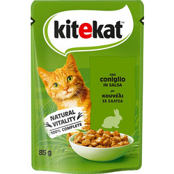 Kitekat Natural Vitality with Rabbit in Gravy 85gr