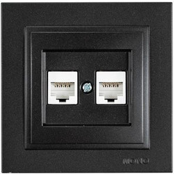 ΠΡΙΖΑ DATA CAT 6 RJ 45 ΔΙΠΛΗ ΜΑΥΡΟ