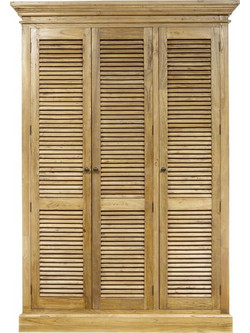 Artekko Τρίφυλλη Ντουλάπα Ρούχων Φυσικό Χρώμα 155x55x225cm 617-0266