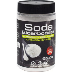 Soda Biocarbonate, Διττανθρακική Σόδα Χωρίς Αλουμίνιο 500γρ & 100gr Δώρο