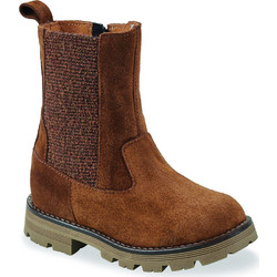 GBB Eglantine Παιδικά Μποτάκια Καφέ Suede Chelsea με Φερμουάρ AI315-44