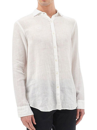 Explorer Ανδρικό Πουκάμισο Βαμβακερό Μακρυμάνικο Slim Fit Λευκό 2321105006