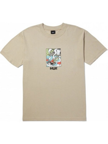 HUF BURNING AWAY S/S TEE - BONE
