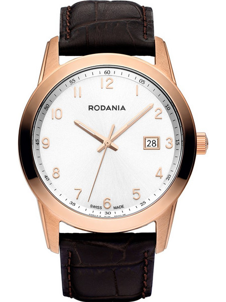 Rodania Celso Swiss Quartz Ανδρικό Ρολόι με Μαύρο Δερμάτινο Λουράκι 2510433