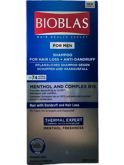 BIOBLAS For Men Σαμπουάν (Αντι-τριχόπτωση) με Menthol και Vinegar 360 ML