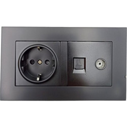 ΠΡΙΖΑ 19x9cm ΜΕ ΥΠΟΔΟΧΗ ΓΙΑ ΚΑΛΩΔΙΟ ΚΕΡΑΙΑΣ ΚΑΙ ETHERNET XC-1495