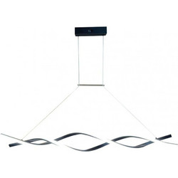 InLight Κρεμαστό Φωτιστικό Οροφής Ράγα Δίφωτο LED με Ρυθμιζόμενο Λευκό Φως Μαύρο 6085-BL