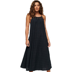 Superdry Midi Καλοκαιρινό Καθημερινό Φόρεμα Navy Μπλε W8011411A-98T