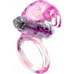 Pierscien Rabbit Vibrating Cock Ring Ελαστικό Δαχτυλίδι Πέους Σιλικόνης με Δόνηση Ροζ