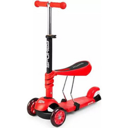 Spokey Tripla 3 in 1 Παιδικό Πατίνι Τρίτροχο με Κάθισμα Κόκκινο