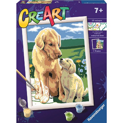Ravensburger 20048 Creart Kids Ζωγραφική με Αριθμούς (Περιλαμβάνει Χρώματα,Πινέλο,Κορνίζα) Τρυφερες Στιγμες για 7+ Ετών