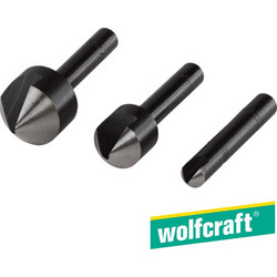 Wolfcraft 2504000 Σετ Φρέζες μεταλλου και ξύλου 6, 12, 16mm