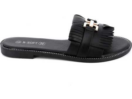 Γυναικείο Mule B-Soft Χρώματος Μαύρο 54021