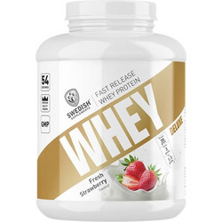 Swedish Supplements Whey Deluxe Fresh Strawberry Πρωτεΐνη Ορού Γάλακτος Γράμμωσης 920gr