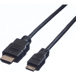 Value Καλώδιο HDMI 1.3 HDMI Male to Mini HDMI Male 2m Black 11.99.5580