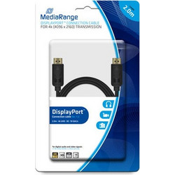 Καλώδιο MediaRange DisplayPort connection cable, gold-plated contracts, 2.0M, Black (MRCS159)