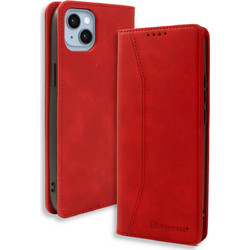 Bodycell Leather Book Case Red (iPhone 14)