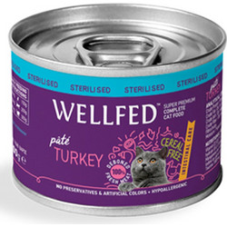 Wellfed Sterilised Adult Intestinal Care Pate with Turkey 200gr
