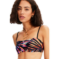 Desigual Playa Bikini Top Μπουστάκι Μαύρο Φούξια 23SWMK28