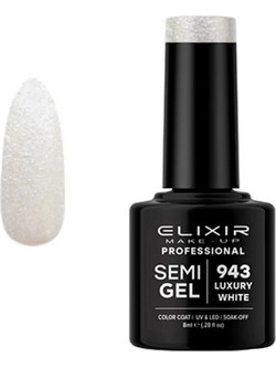 Elixir SemiGel 943 Luxury White Ημιμόνιμο Βερνίκι Νυχιών 8ml