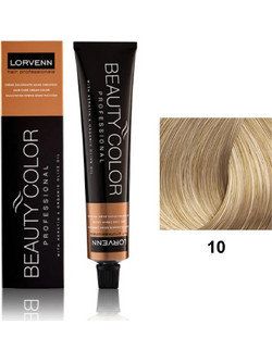 Lorvenn Beauty Color 10 Ξανθό Πολύ Πολύ Ανοιχτό Μόνιμη Βαφή Μαλλιών 70ml