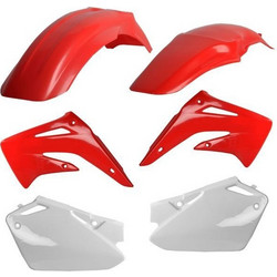 ΠΛΑΣΤΙΚΑ ΣΕΤ HONDA CR 85 2003-2007 ΚΟΚΚΙΝΟ-ΑΣΠΡΟ