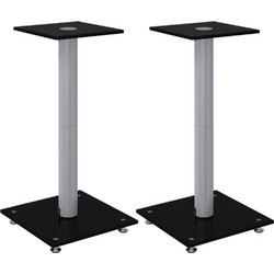 vidaXL 51810 Βάσεις Ηχείων Δαπέδου Black / Silver