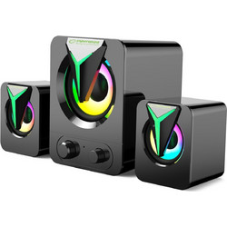 Esperanza EGS107 Ηχεία Υπολογιστή 2.1 5W με RGB Φωτισμό Black