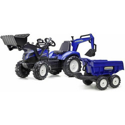 Falk New Holland Ποδοκίνητος Παιδικός Εκσκαφέας με Καρότσα Μπλε 3090M