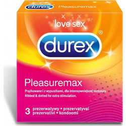 Durex Pleasuremax Προφυλακτικά με Ραβδώσεις & Λιπαντικό 3τμχ