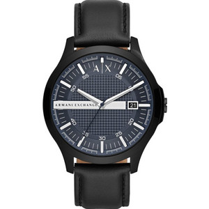 Armani Exchange Hampton Ανδρικό Ρολόι με Μαύρο Δερμάτινο Λουράκι AX2411 Armani Exchange Hampton Ανδρικό Ρολόι με Μαύρο Δερμάτινο Λουράκι AX2411