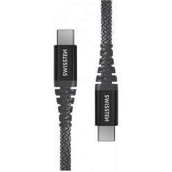 Swissten 71542010 Braided USB-C to USB-C 60W 1.5m Black