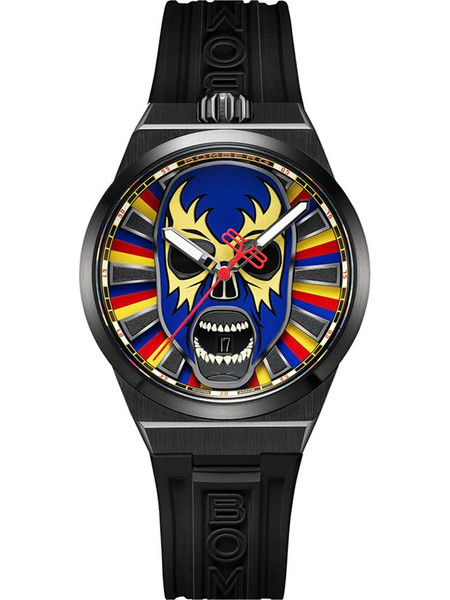 Bomberg BOLT-68 Ανδρικό Ρολόι με Μαύρο Καουτσούκ Λουράκι BF43H3PBA.03-2.12