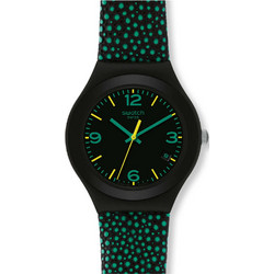 Swatch Green Drops Γυναικείο Ρολόι με Πράσινο Δερμάτινο Λουράκι YGB4003