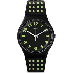 Swatch Γυναικείο Ρολόι με Μαύρο Πράσινο Καουτσούκ Λουράκι SUOB147
