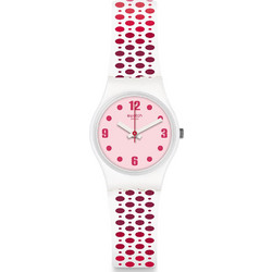 Swatch Pavered Γυναικείο Ρολόι με Λευκό Ροζ Καουτσούκ Λουράκι LW163