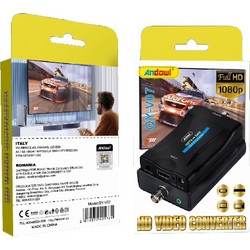 Andowl Μετατροπέας HDMI female σε BNC female QY-V07 - HDMI to BNC Video Converter