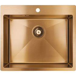 Laveo Marmara Υποκαθήμενος Νεροχύτης Inox Ματ Gold Roze 51x59cm