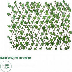 GloboStar(R) Artificial Garden VINE LEAVES 78499 Πτυσσόμενη Πέργκολα Τεχνητής Φυλλωσιάς - Κάθετος Κήπος Σύνθεση Αμπελόφυλλο Μ110 x Π10 x Υ120cm (min) Μ310 x Π10 x Υ45cm (max)