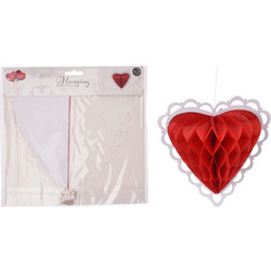 JK Home Decor - Στολίδι Καρδιά Κόκκινη 20x23cm