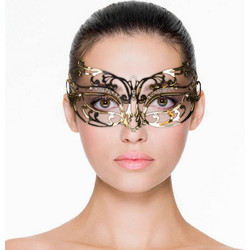 Χρυσή Μεταλλική Μάσκα Με Κοσμήματα - Easytoys Metal Mask Open Gold