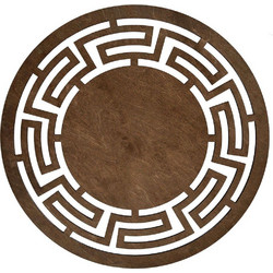 Σουπλά Labyrinth (Σετ 4Τμχ) 36x36cm Walnut Hermia Ξύλο