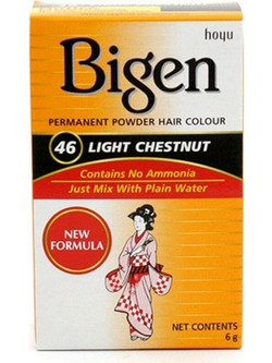 Bigen 46 Light Chestnut Μόνιμη Βαφή Μαλλιών Χωρίς Αμμωνία 6gr