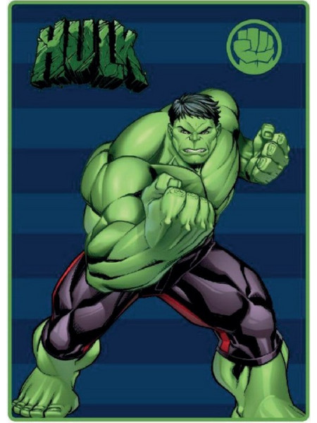 Κουβέρτα The Avengers Hulk 100 x 140 cm Μπλε Πράσινο πολυεστέρας