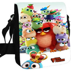 Μεσαίο Τσαντάκι ώμου Unisex Angry Birds Company, Takeposition 26ύψος x 25πλάτος cm, Μαύρο, 984-4519