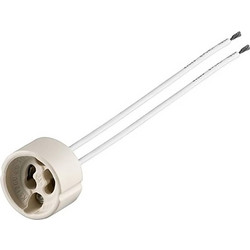 GOOBAY ντουί λάμπας GU10 με καλώδια 9134, 230V/100W, κεραμικό, λευκό